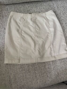 Free People Cream Women's Short Skirt